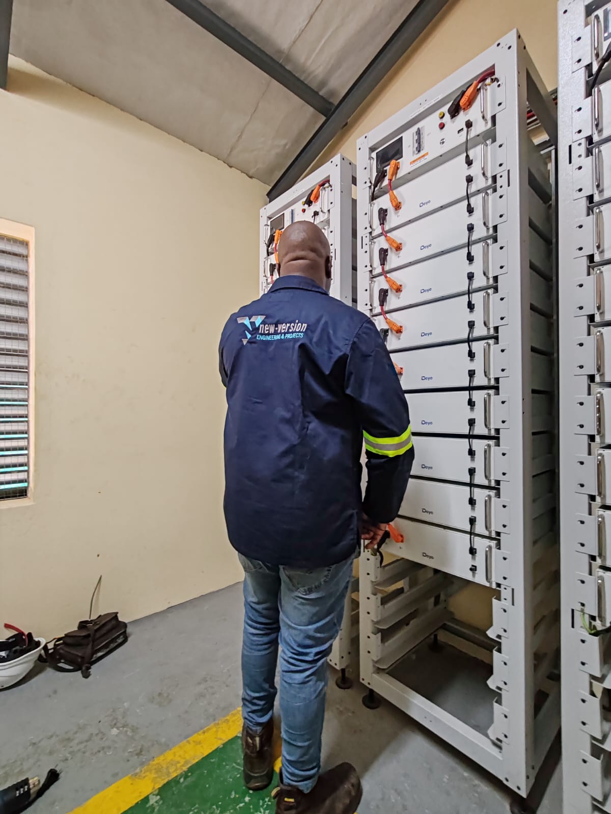 New-Version Engineering electrician at work